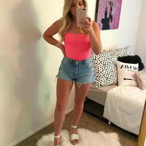 NEON PINK BODYSUIT